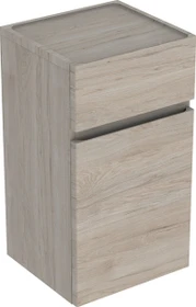 Geberit Renova Plan Seitenschrank 39x70x36cm, 1 Türe, 1 Schublade, Nussbaum hickory hell