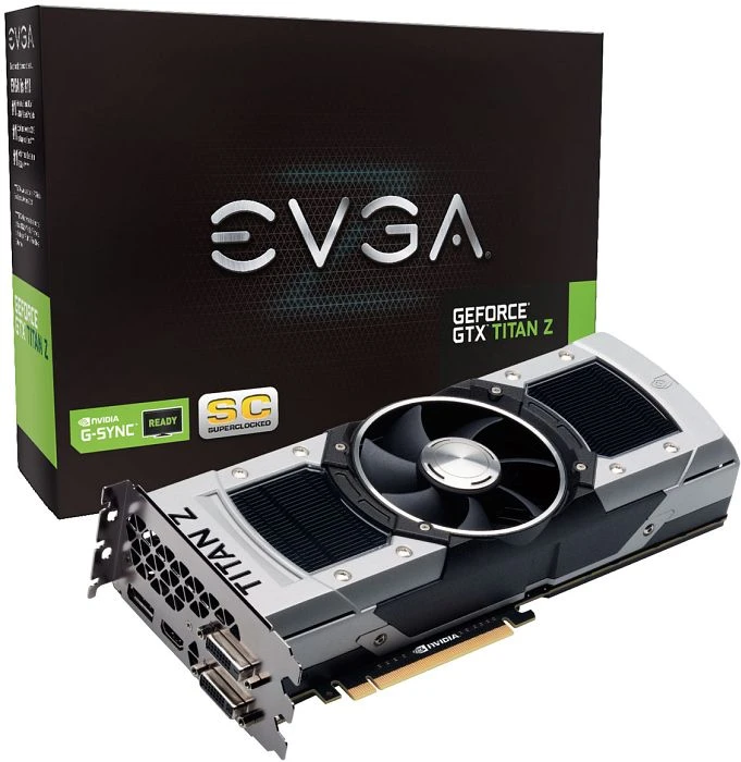 EVGA GeForce GTX Titan Z SuperClocked, 2x 6GB GDDR5, 2x DVI, HDMI, DP