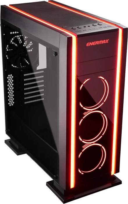Enermax Saberay schwarz, Glasfenster