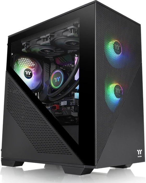 Thermaltake Divider 170 TG ARGB, schwarz, Glasfenster