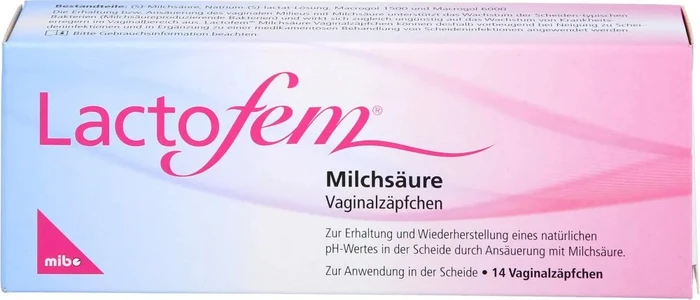 Lactofem Milchsäure Vaginalzäpfchen, 14 Stück