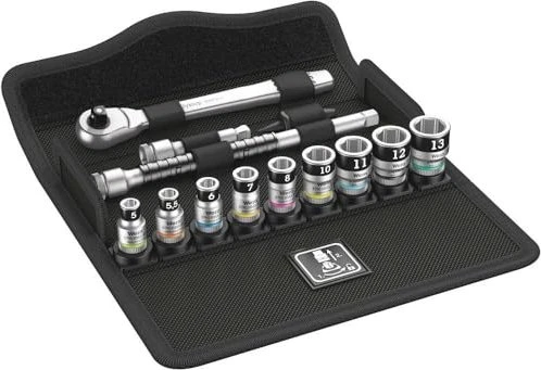 Wera 8100 SA 12 HF Zyklop Metal Switch Steckschlüsselsatz inkl. Tasche, 13-tlg.