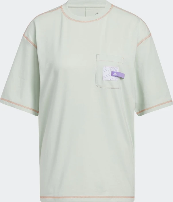 adidas Sport Statement Boyfriend Pocket T-Shirt kurzarm linen green (Damen)