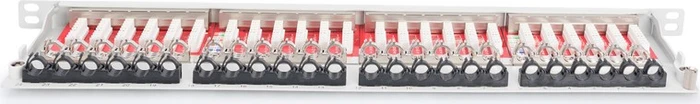 Digitus Professional 24-Port Patchpanel inkl. LSA-Anschlusstechnik, 19", 0.5HE, grau