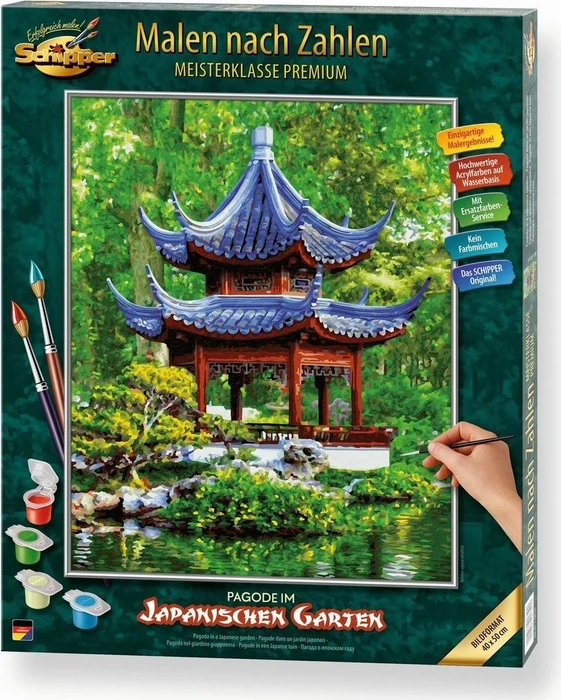 Schipper Arts & Crafts Malen nach Zahlen Pagode im japanischen Garten