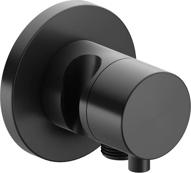 Keuco IXMO 59548 Comfort 3-Wege Umstellventil mit Schlauchanschluss und Brausehalter rund schwarzchrom gebürstet