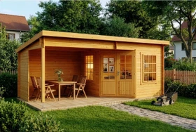 Alpholz Gartenhaus Carl-28 622x332cm braun
