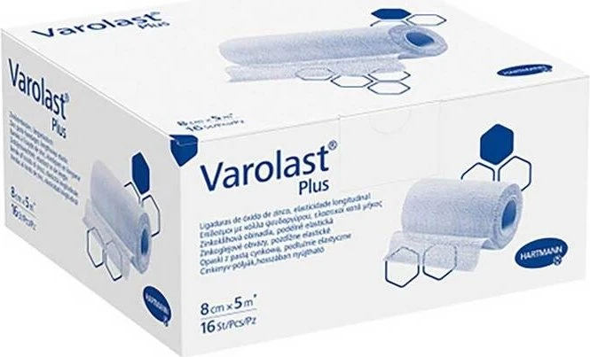 Hartmann Varolast Plus Zinkleimbinde, 8cm x 5m, 16 Stück