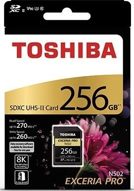 Toshiba Exceria Pro N502 R270/W260 256GB, UHS-II U3, Class 10