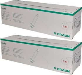 B.Braun Injekt Solo 2-teilige Einmalspritzen 5ml exzentrischer Luer Konus, 100 Stück