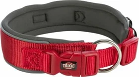 Trixie Premium Halsband, extra breit, M-L, Rot/Grafit