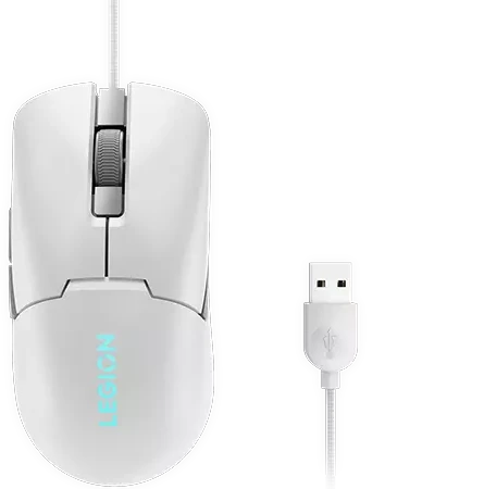 Lenovo Legion M300s RGB Gaming Mouse, Glacier White, USB