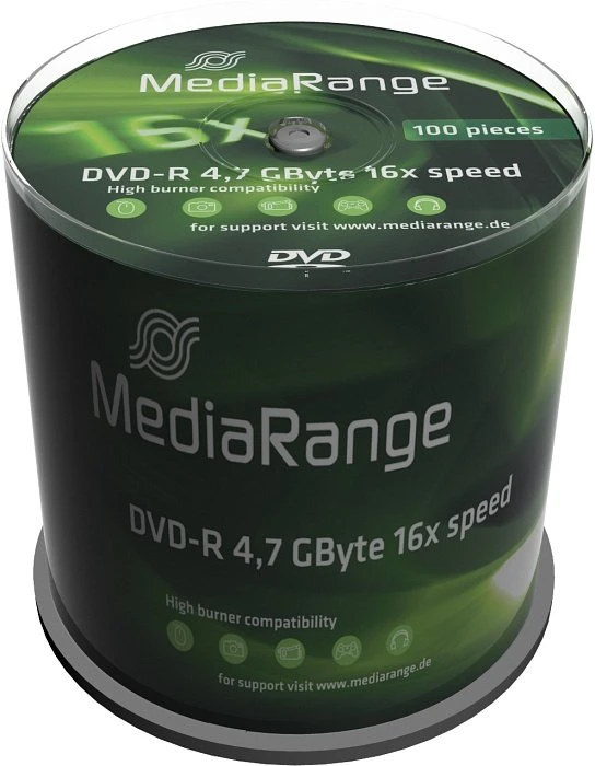 MediaRange DVD-R 4.7GB, 16x, 100er Spindel