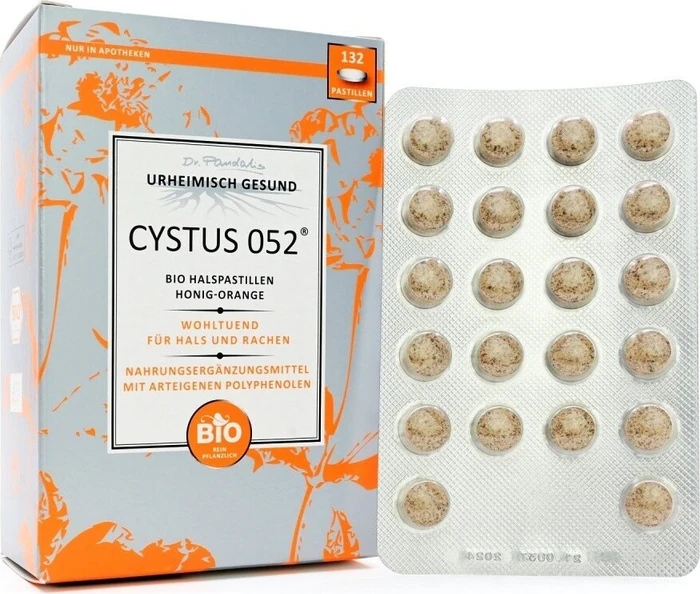 Cystus 052 Bio Halspastillen Honig-Orange, 132 Stück