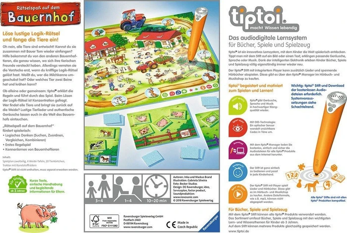 Ravensburger tiptoi Spiel: Rätselspaß auf dem Bauernhof