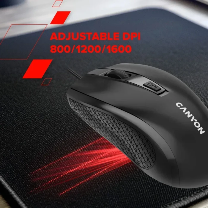 Canyon M-4 Wired Mouse, schwarz, USB