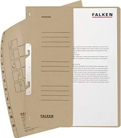 Falken Einhakhefter A4, 1/2 Vorderdeckel, kaufmännische Heftung, A4, grau