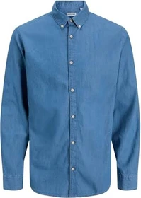 Jack & Jones Regular Fit Jeans Hemd langarm medium blue denim (Herren)