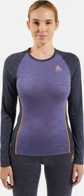 Odlo Natural Performance Wool 130 Base Layer Funktionsshirt langarm folkstone grey/india ink melange (Damen)
