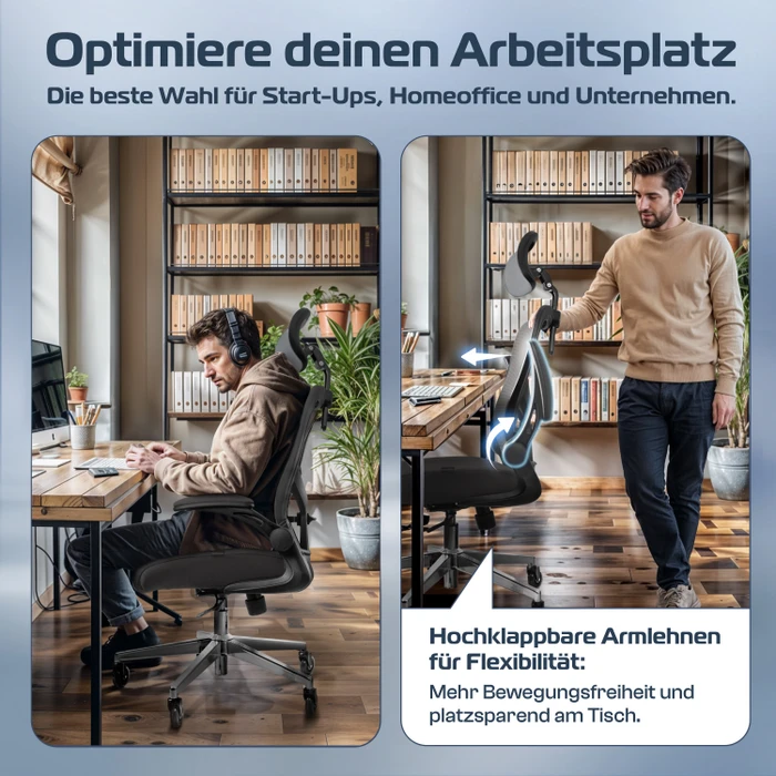 Clouvou SmartSeat Bürostuhl, anthrazit