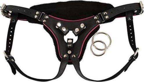 Zado Leder-String Hüftgeschirr für Strap-Ons S schwarz