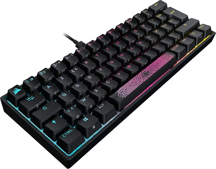 Corsair Gaming K65 RGB Mini, 60%, schwarz, MX RGB RED, USB, FR
