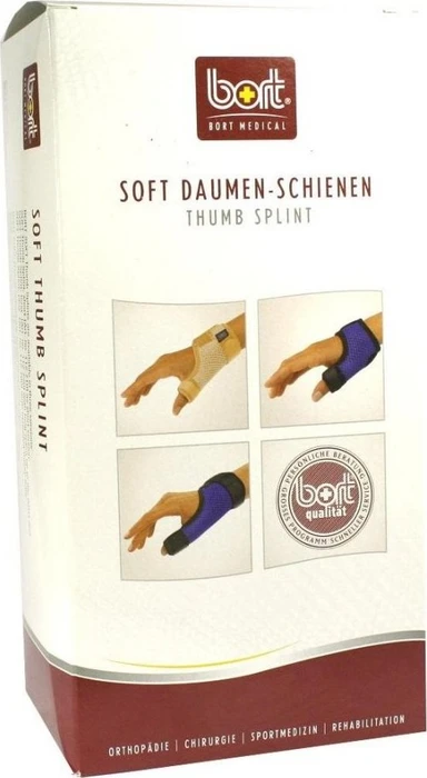Bort Medical Soft Daumenschiene kurz Größe S blau, 1 Stück