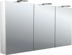 Emco Pure 2 Style LED-Lichtspiegelschrank 140cm, mit LED-Aufsatzleuchte, 3 Türen