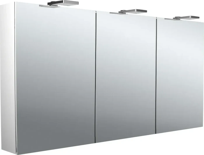 Emco Pure 2 Style LED-Lichtspiegelschrank 140cm, mit LED-Aufsatzleuchte, 3 Türen