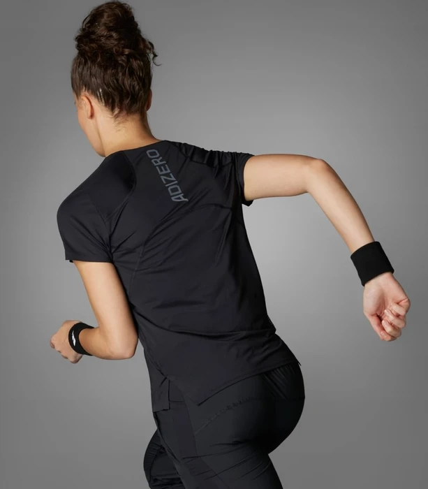 adidas Adizero Running Laufshirt kurzarm schwarz (Damen)