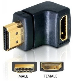 DeLOCK HDMI Adapter, Stecker/Buchse, gewinkelt 90° (65071)