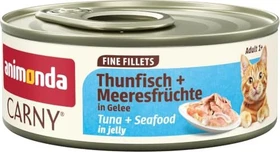 animonda Carny Adult Fine Fillets, mit Thunfisch und Meeresfrüchte in Gelee, 720g (12x 60g)