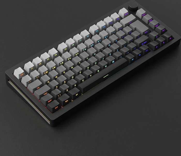 Akko Monsgeek M1W SP, Grey & Black, LEDs RGB, hot-swap, V3 Piano Pro, USB/Bluetooth, DE