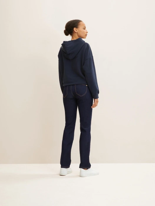 Tom Tailor Alexa Straight Jeans mit Bio-Baumwolle Jeans rinsed blue denim (Damen)