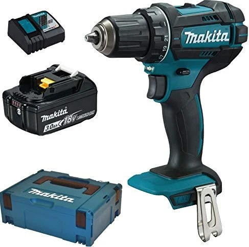 Makita DDF482RF1J Akku-Bohrschrauber inkl. MAKPAC + Akku 3.0Ah