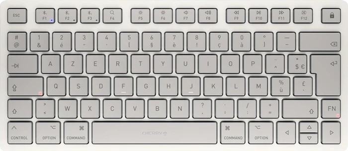 Cherry KW 7100 Mini BT for Mac, weiß/grau, Bluetooth, FR