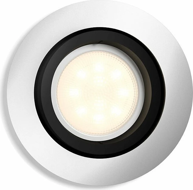 Philips Hue White Ambiance Milliskin Einbauleuchte Erweiterung rund alu schwarz