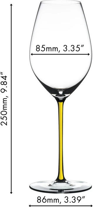 Riedel Fatto A Mano Champagner Weinglas gelb