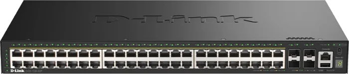 D-Link DGS-1530 Rackmount Gigabit Smart Switch, 48x RJ-45, 4x SFP+, 370W PoE+