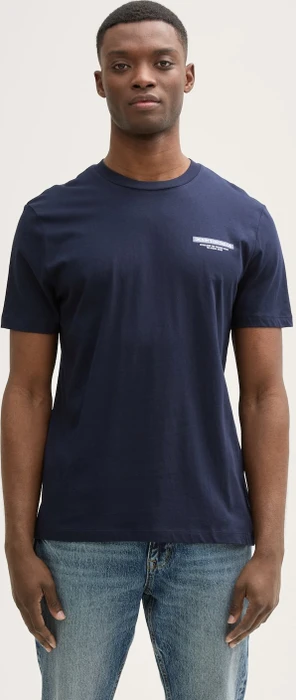 Tom Tailor Basic mit Logo-Print T-Shirt kurzarm nautical navy (Herren)