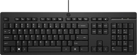 HP 125 kabelgebundene Tastatur, schwarz, USB, FI