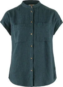 Fjällräven Övik Hemp Hemd kurzarm mountain blue (Damen)