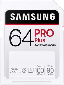 Samsung PRO Plus for Professionals R100/W90 64GB, UHS-I U3, Class 10