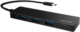 LogiLink USB-Hub, 1x USB-C 3.0, 3x USB-A 3.0, USB-C 3.0 [Stecker] (UA0311)