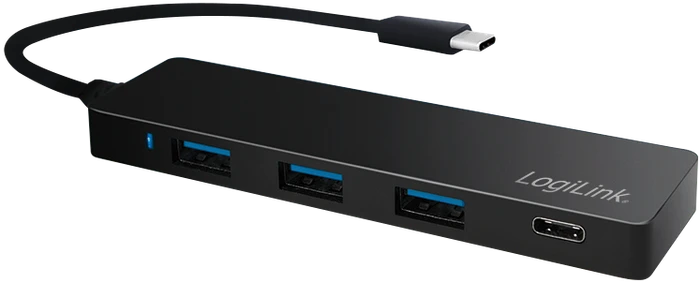 LogiLink USB-Hub, 1x USB-C 3.0, 3x USB-A 3.0, USB-C 3.0 [Stecker]