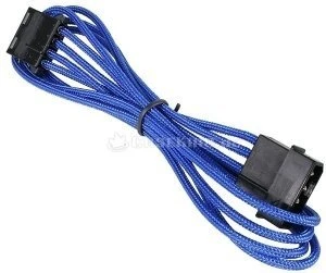 BitFenix Alchemy 4-Pin Molex Verlängerung 45cm, sleeved blau
