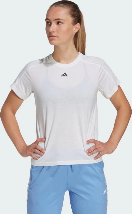 adidas Aeroready Train Essentials Minimal Branding Funktionsshirt kurzarm weiß (Damen)