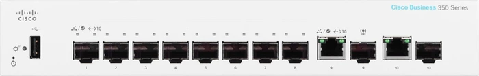 Cisco Business 350 Rackmount Gigabit Managed Switch, 8x SFP, 2x RJ-45/SFP