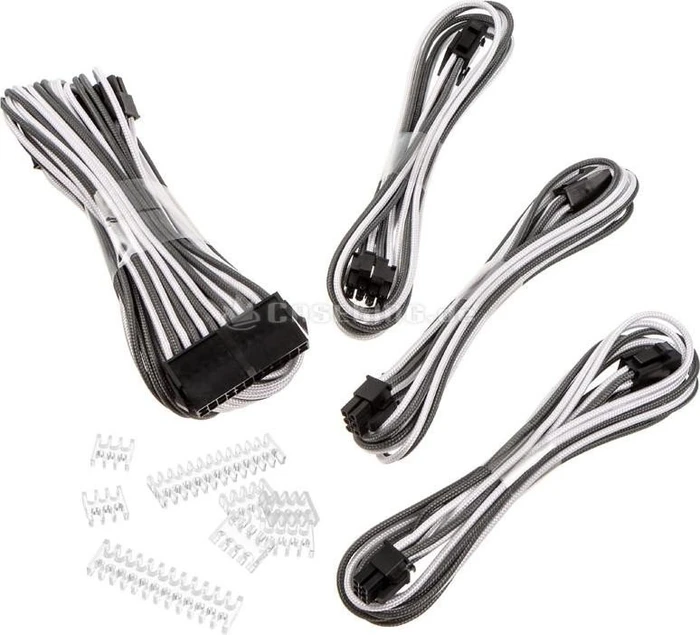 Phanteks Verlängerungskabel Kit für Netzteile, weiß/grau, 500mm