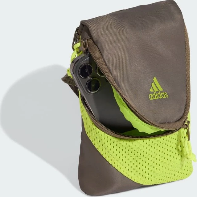 adidas Teamgeist Small Item Umhängetasche blanch brown/semi solar yellow